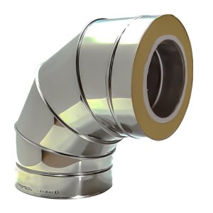 Dubultsienu izolētā dūmvada līkums 90° Ø250/350 - IK250-90