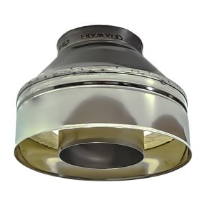 Dubultsienu izolētā dūmvada konuss / adapteris uz viensienu Ø250/350 (1mm) - IUK250