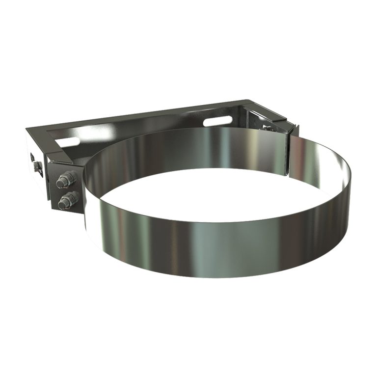 Dubultsienu izolētā dūmvada sienas stiprinājums Ø180 50-125mm distancei no sienas – IOSW180-IWSO-50-125