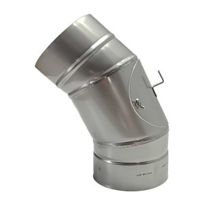 Skursteņa čaulas līkums 45° Ø160 ar revīzijas lūciņu (1mm) - WKRK160-45