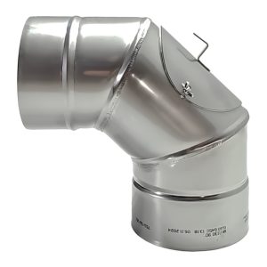 Skursteņa čaulas līkums 90° Ø160 ar revīzijas lūciņu (1mm) - WKRK160-90