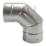Skursteņa čaulas līkums 90° Ø300 ar revīzijas lūciņu (1mm) – WKRK300-90