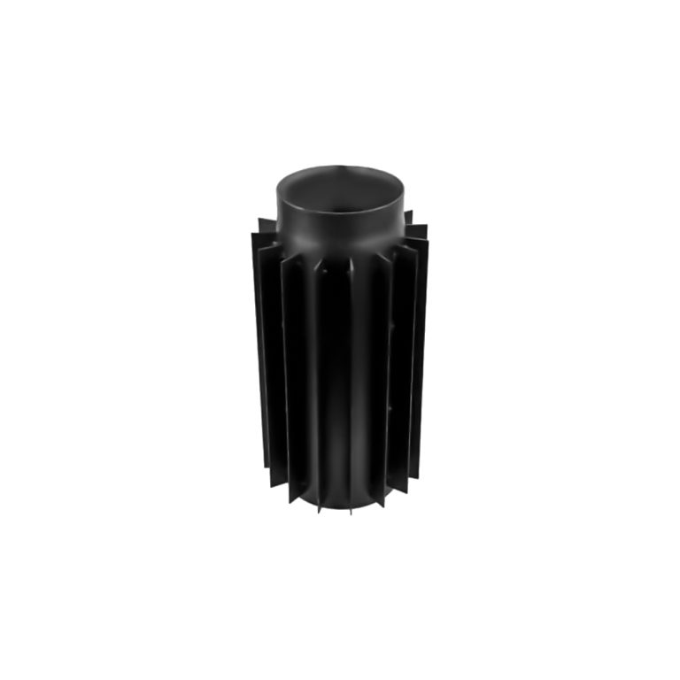 Melnā biezsienu caurule (radiators) 0.5m Ø120 – KPRAD120-0.5