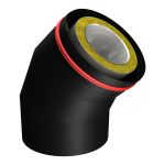 Aero trīssienu dūmvada līkums 45° Ø150/280 – AEKM150-45